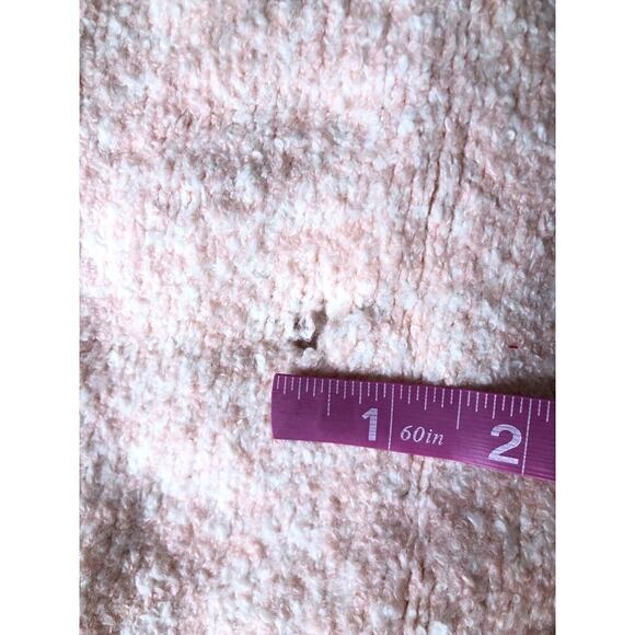 La Vie Rebecca Taylor Sweater Cotton Blend Marbled Boucle Knit Pullover Pink M - Picture 8 of 9